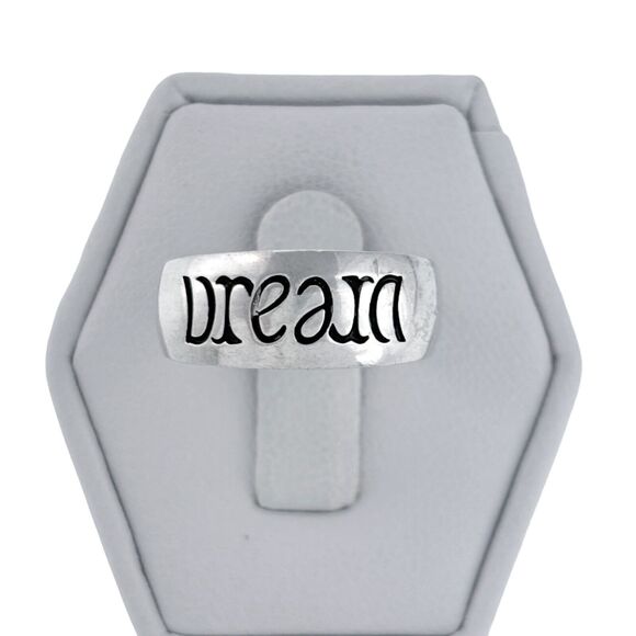 Vintage LA Sterling Silver 925 Reversible Inscribed Dream Ring Size 6.25 - Picture 4 of 7
